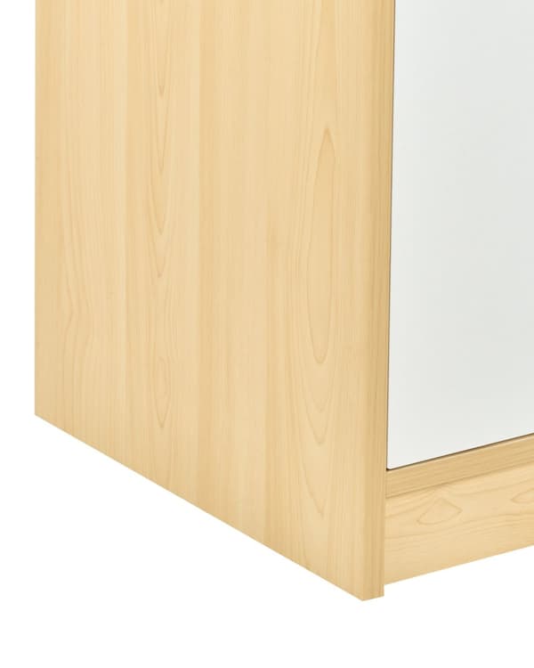 Oppbevaringsskap Lysebrun Hvit Sponplater 117 cm 3 hyller 2 dører Moderne stil Hjemmekontor Oppbevaring
