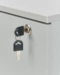 Miniatyrbillede 7 af 10: Skuffeelement Hvid 60 cm Skuffekassette på Hjul til Kontor Skrivebord Arkivskab til Hængemapper Lille Skab med Lås Skuffeskab med Skuffer
