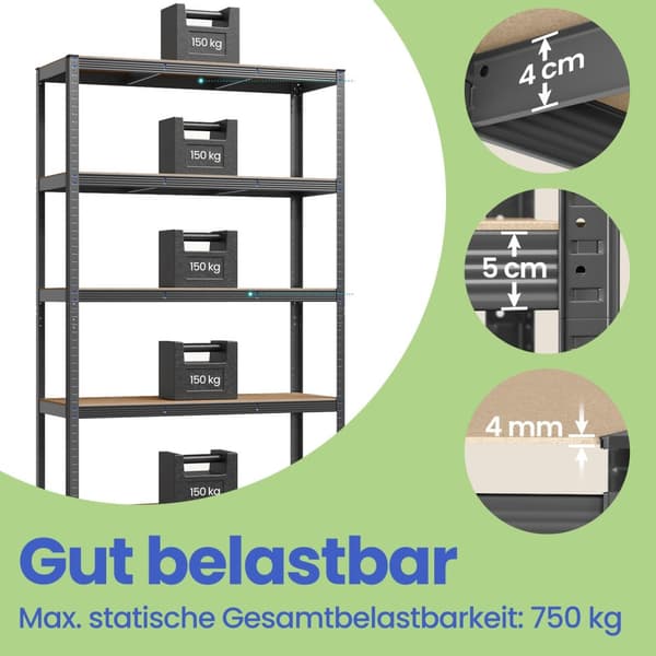 Förvaringsställ, tungt rack, källarställ