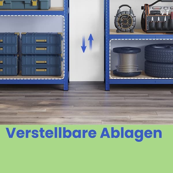 Opbergrek, 60 x 120 x 200 cm, zwaar uitgevoerd rek