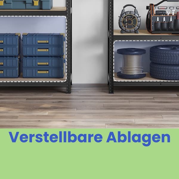 Opbergrek, 60 x 120 x 200 cm, zwaar uitgevoerd rek