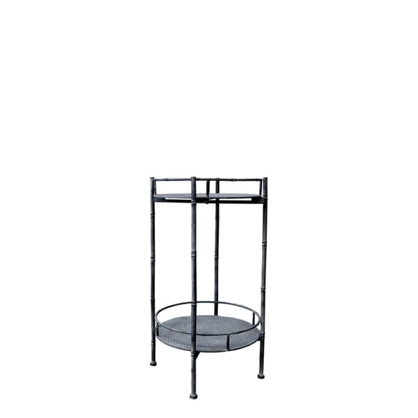 Sidobord / Brickbord H63/Ø33 cm antique zink Chic Antique