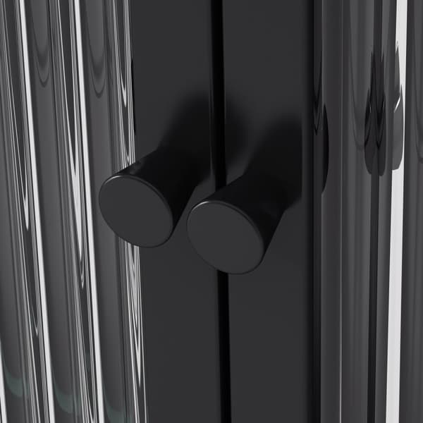 Rootz 3 -dørs vægmonteret glasskab - buet display - Elegant opbevaring - Alsidig design - 90 x 20 x 70 cm