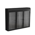 Miniatyrbillede 1 af 11: Rootz 3 -dørs vægmonteret glasskab - buet display - Elegant opbevaring - Alsidig design - 90 x 20 x 70 cm