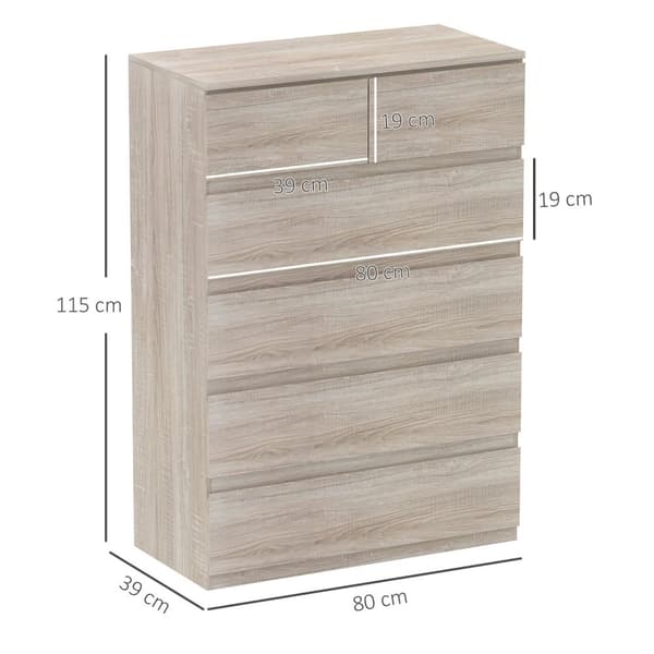 Rootz 6 -laatikon kaappi - säilytysyksikkö - minimalistinen rintakehä - ruskea - tilava säilytys - 80 cm x 39 cm x 115 cm