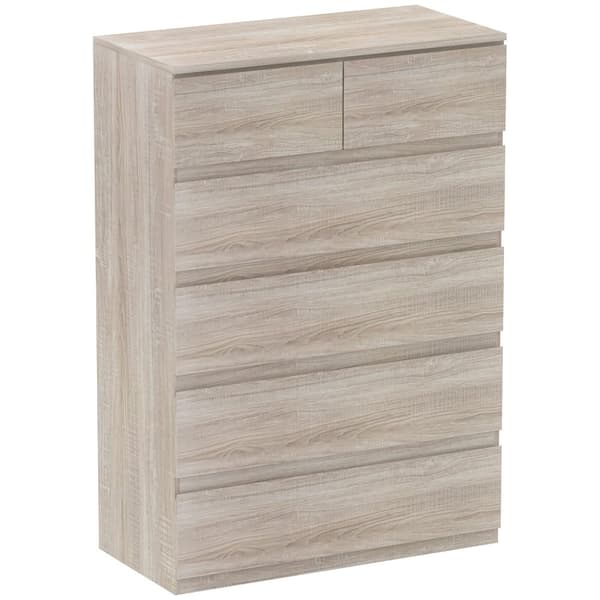 Rootz 6 -laatikon kaappi - säilytysyksikkö - minimalistinen rintakehä - ruskea - tilava säilytys - 80 cm x 39 cm x 115 cm