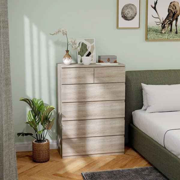 Rootz 6 -laatikon kaappi - säilytysyksikkö - minimalistinen rintakehä - ruskea - tilava säilytys - 80 cm x 39 cm x 115 cm