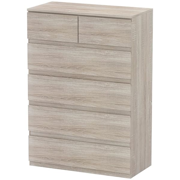 Rootz 6 -laatikon kaappi - säilytysyksikkö - minimalistinen rintakehä - ruskea - tilava säilytys - 80 cm x 39 cm x 115 cm
