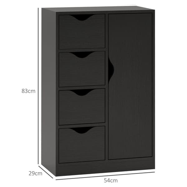 Rootz Buffet -laatikko - säilytyskaappi - Skandinavian lipasto - Kallistussuoja - 54 cm x 29cm x 83cm