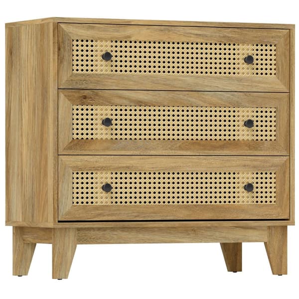 Juuren laatikkohuone - säilytyskalusteet - Rattan -lipasto - ruskea - tyylikäs muotoilu - 80 x 35 x 76 cm