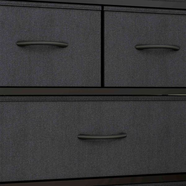 Juotz -laatikkojen rintakehän säilytyskalusteet - kangaskaapit - teräsrakenne - runsaasti tilaa - 58L x 30b x 120h cm - musta