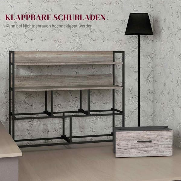 Rootz Fabric Chest of skuffer - Opbevaringsarrangør - tøjenhed - 5 sammenfoldelige skuffer - stålrammer - 98 cm x 29 cm x 85 cm