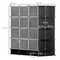 Miniatyrbild 3 av 10: Rootz Modular Storage Cabinet - Garderob - Skåp - Hållbar plast och stål - 16 Fack - 145x46x162cm