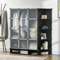 Miniatyrbild 2 av 10: Rootz Modular Storage Cabinet - Garderob - Skåp - Hållbar plast och stål - 16 Fack - 145x46x162cm