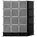 Miniatyrbild 1 av 10: Rootz Modular Storage Cabinet - Garderob - Skåp - Hållbar plast och stål - 16 Fack - 145x46x162cm