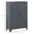 Miniatyrbillede 3 af 7: Rootz Metal Storage Cabinet Garderobe - Filskabinet - Kontorskabinet - Industriel stil - Justerbare hylder - 75 cm x 33 cm x 110 cm