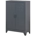 Miniatyrbillede 1 af 7: Rootz Metal Storage Cabinet Garderobe - Filskabinet - Kontorskabinet - Industriel stil - Justerbare hylder - 75 cm x 33 cm x 110 cm