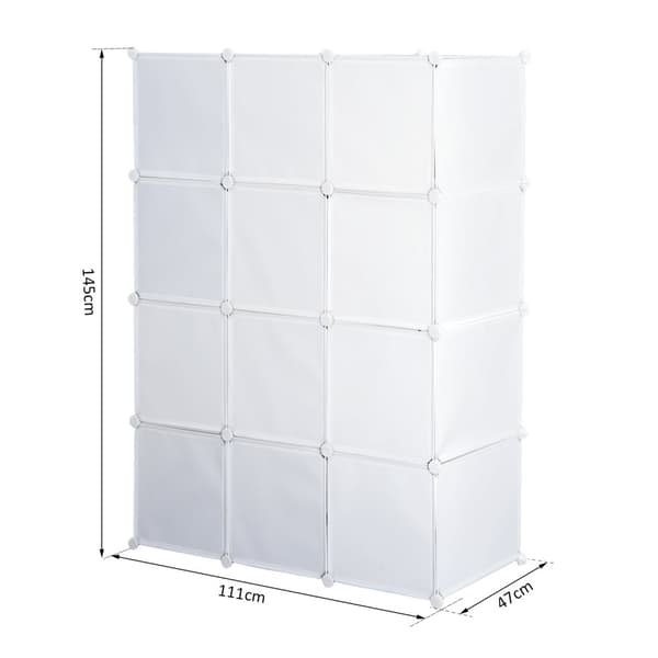 Rootz Modular Garderobe - Closet Organizer - Storage Unit - Alsidig - 111 cm x 47 cm x 145 cm