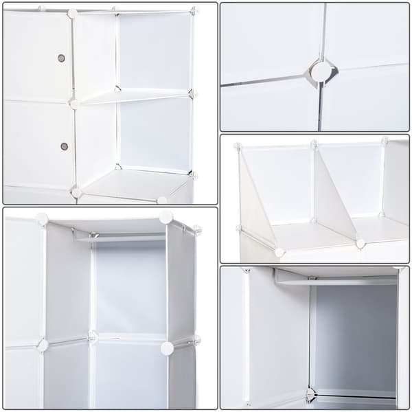 Rootz Modular Garderobe - Closet Organizer - Storage Unit - Alsidig - 111 cm x 47 cm x 145 cm