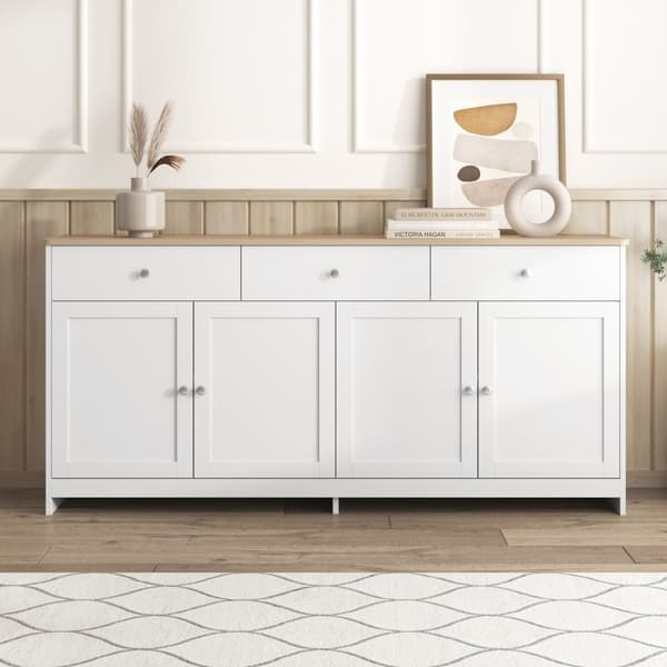 Rootz Rustic skænk - Landstil - Trækornskab - Rigelig opbevaring - 160L x 37b x 75H cm