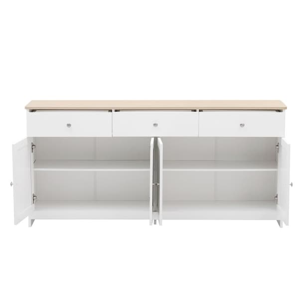 Rootz Rustic skænk - Landstil - Trækornskab - Rigelig opbevaring - 160L x 37b x 75H cm