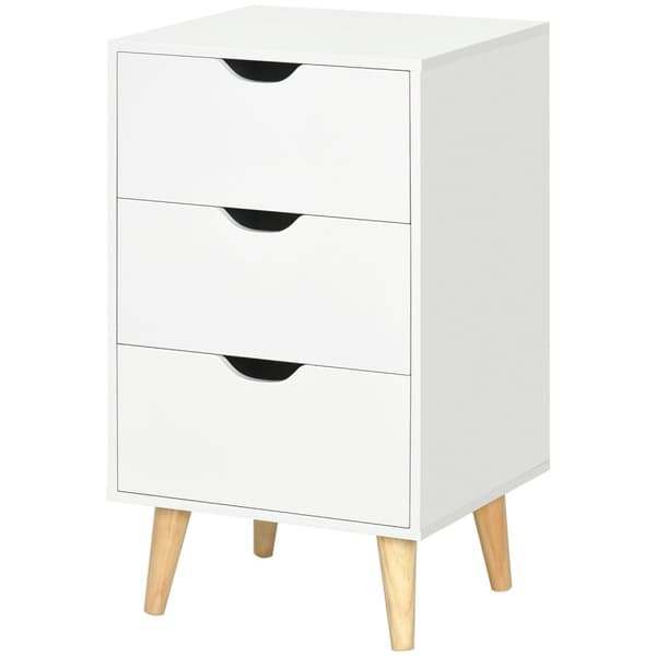 Rootz Skandinavian laatikkohuone - Yökonsoli - Varastokalusteet - 3 laatikkoa - Tyylikäs muotoilu - 40 x 35 x 68,5 cm