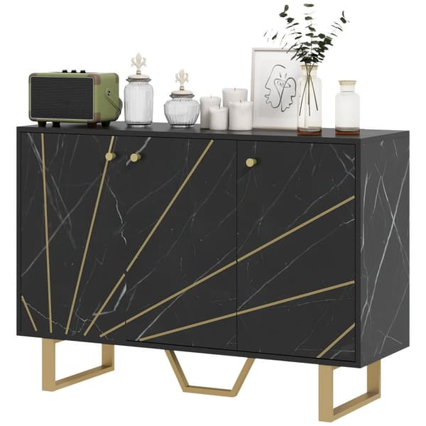 Rootz Storage Cabinet Skænk - Stue Cupboard - Justerbar hylde - Elegant og funktionel - 107x35x75cm