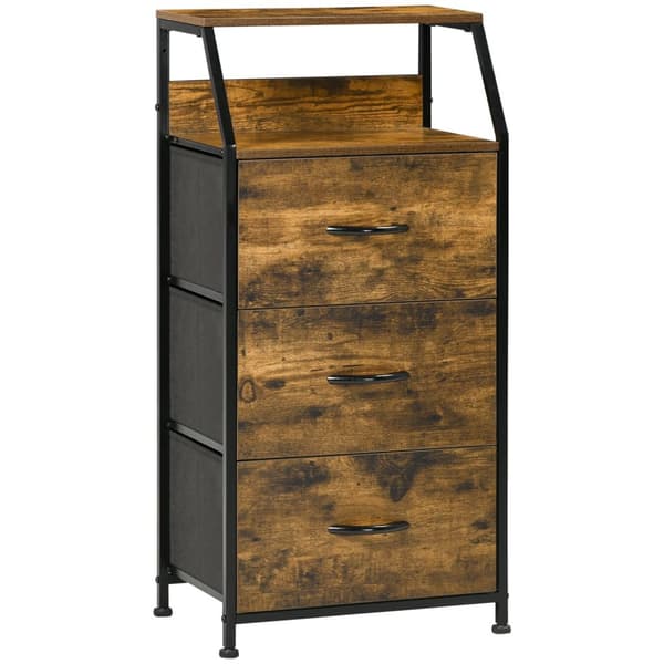 Rootz Storage Cabinet - Stof skuffer - MDF -hylder - Stålramme - Justerbare fødder - 44x29x92 cm