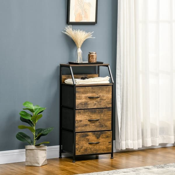 Rootz Storage Cabinet - Stof skuffer - MDF -hylder - Stålramme - Justerbare fødder - 44x29x92 cm