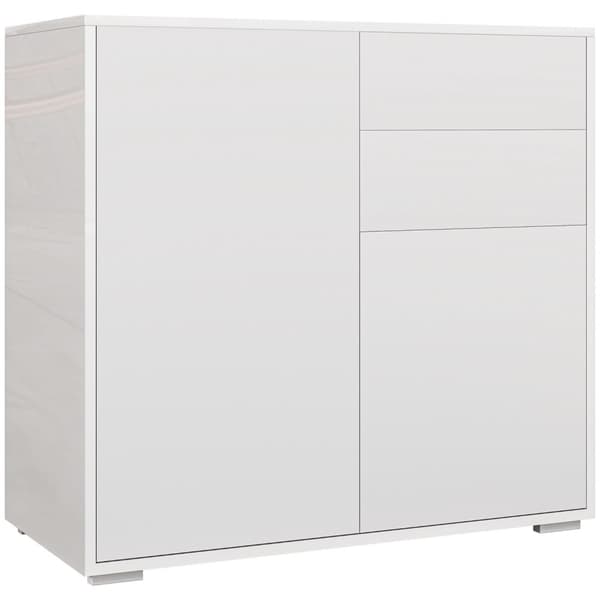 Rootz förvaringsskåp - skänk - sidoskåp - tippskydd - 79 cm x 36 cm x 75 cm - vit