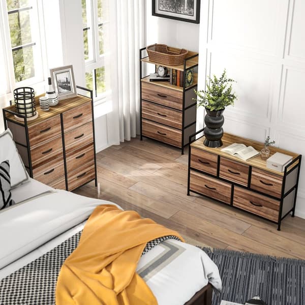 Rootz Storage Table - Industrial Chest of skuffer - Moderne stofskuffer - Rumbesparende design - 60 x 29 x 101 cm