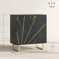 Pikkukuva 3 / 6: Rootz Storage Buffet - Sideboard - Konsolipöytä - Säädettävät hyllyt - 76 cm x 35cm x 77cm - musta