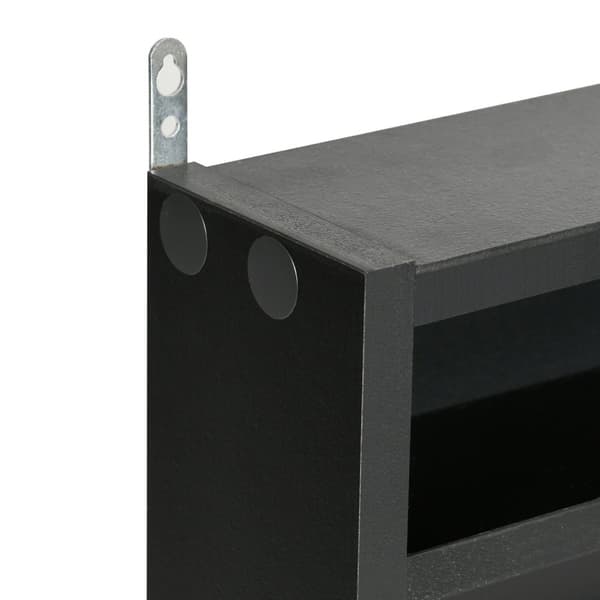 Rootz Wall Showcase - Collector's Display Case - Justerbare hylder - glasskydedøre - Beskytter samleobjekter - 80 x 9,5 x 60 cm, sort