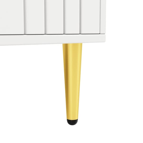 Rootz White skænk - Buffetskab - Opbevaringsenhed - Elegant design, let rengøring, MDF, 152 cm x 40 cm x 75 cm