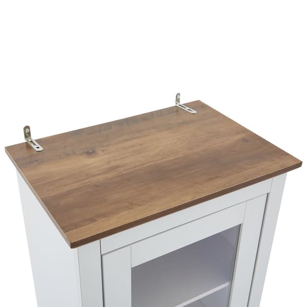 Moderne hvidt LED-vitrineskab 178 cm højt – USB, fjernbetjening med 16 farver, med træhylder, skuffe og glaslåger, 5 rum, MDF-vitrineskab