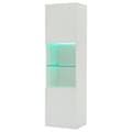 Miniatyrbillede 6 af 11: Vitrineskab 45x35x160 cm - med 2 tilslutninger - med LED-belysning - 1 glashylde - hvid