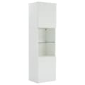 Miniatyrbillede 7 af 11: Vitrineskab 45x35x160 cm - med 2 tilslutninger - med LED-belysning - 1 glashylde - hvid