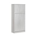 Pikkukuva 8 / 11: Moderni highboard 80x34x171 cm – puinen ilme lasiovilla, 3 laatikolla ja kuparikahvoilla, tyylikäs säilytystila olohuoneeseen, toimistoon ja eteiseen