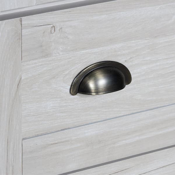 Moderni highboard 80x34x171 cm – puinen ilme lasiovilla, 3 laatikolla ja kuparikahvoilla, tyylikäs säilytystila olohuoneeseen, toimistoon ja eteiseen