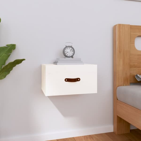 Väggmonterade sängbord vit 40x29,5x22 cm