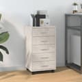 Miniatyrbild 1 av 2: Lådskåp med hjul betonggrå konstruerat trä