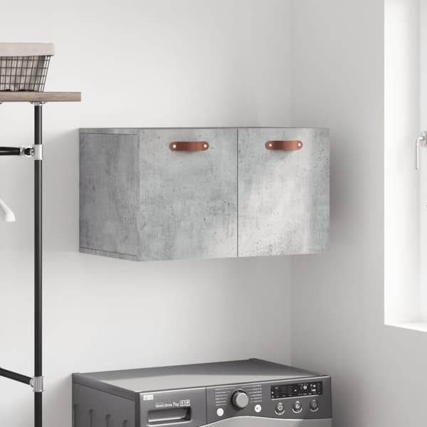 Väggskåp betonggrå 60x36,5x35 cm konstruerat trä