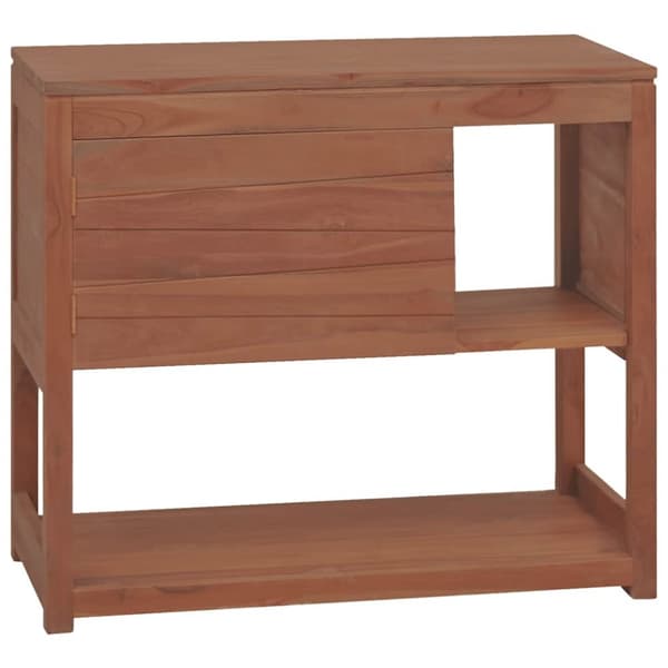 Badrumsskåp 85x40x75 cm massivt teakträ