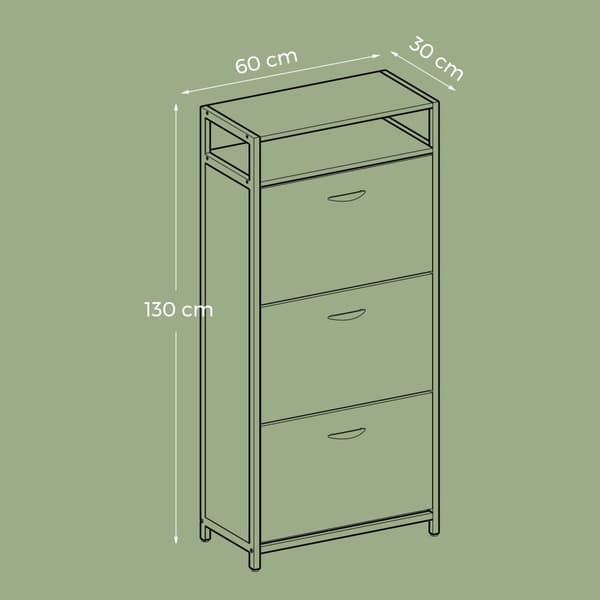 Skoskab - 3 ventiler