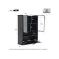 Miniatyrbild 4 av 6: Modern LED-display vitrine in matte black, 120 cm high, with 16-color LED lighting; glass display on pedestal, with lighting.