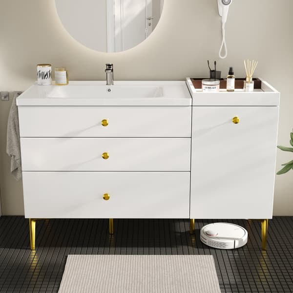 Allaskaappi pesualtaalla 120×47,5×80 cm – Modernit kylpyhuonekalusteet, alakaappi kylpyhuoneeseen/eteiseen/eteiseen, tyylikäs muotoilu