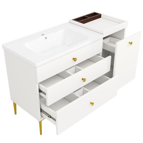 Allaskaappi pesualtaalla 120×47,5×80 cm – Modernit kylpyhuonekalusteet, alakaappi kylpyhuoneeseen/eteiseen/eteiseen, tyylikäs muotoilu