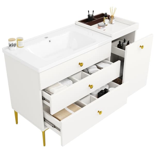 Allaskaappi pesualtaalla 120×47,5×80 cm – Modernit kylpyhuonekalusteet, alakaappi kylpyhuoneeseen/eteiseen/eteiseen, tyylikäs muotoilu