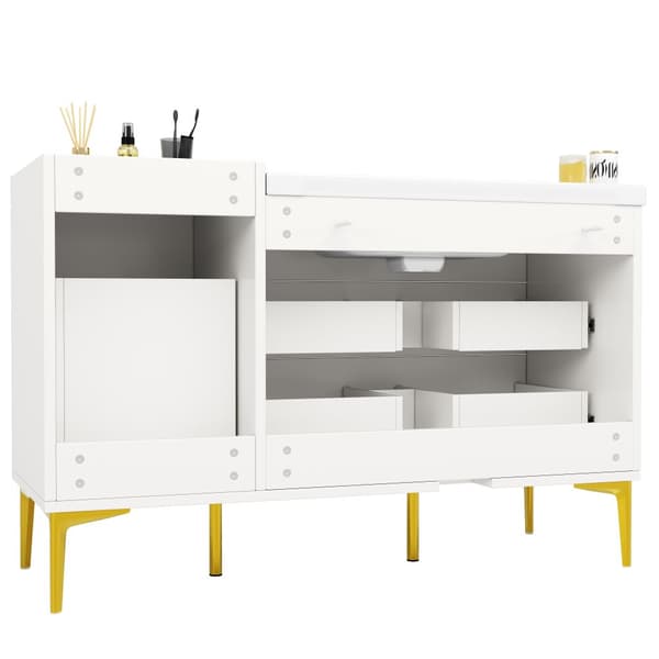 Allaskaappi pesualtaalla 120×47,5×80 cm – Modernit kylpyhuonekalusteet, alakaappi kylpyhuoneeseen/eteiseen/eteiseen, tyylikäs muotoilu