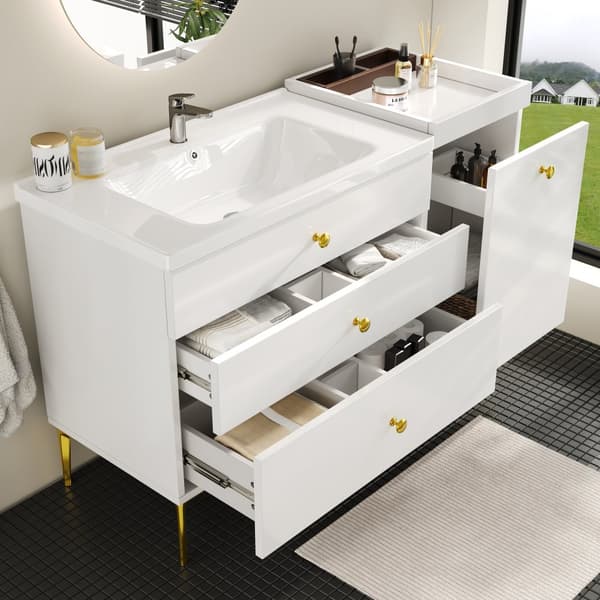 Allaskaappi pesualtaalla 120×47,5×80 cm – Modernit kylpyhuonekalusteet, alakaappi kylpyhuoneeseen/eteiseen/eteiseen, tyylikäs muotoilu